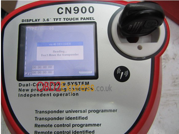 cn900 key programmer components instruction 18 - How to connect the CN900 key programmer with 46 cloner box to copy ID 46 chips? -