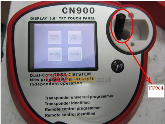 cn900 key programmer components instruction 27 - How to connect the CN900 key programmer with 46 cloner box to copy ID 46 chips? -