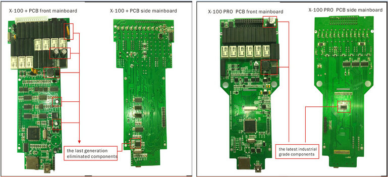 x100 pcb board - OBDSTAR X-100 PRO compared with old X-100+ -