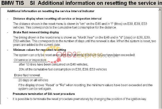 Reset Service Interval Additional Info 05 - "Inspection" appears on 2002 BMW 540i, what to do? -