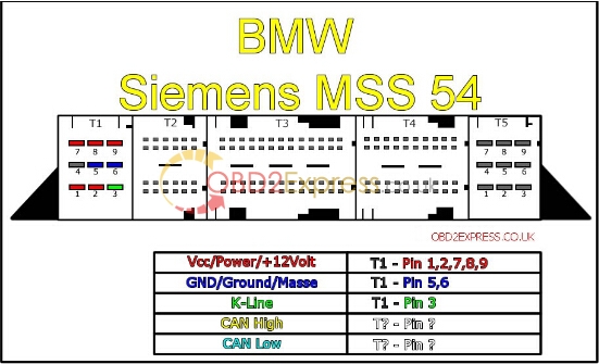 BMW MSS 54 2 - Fgtech Galletto read BMW M3 Siemens MSS54 via BDM -