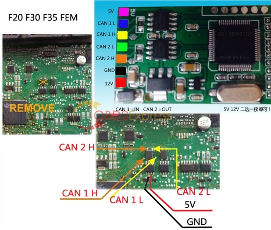 F20 F30 F35 FEM 13 - How to use BMW CAS4 CAN Filter v5 -