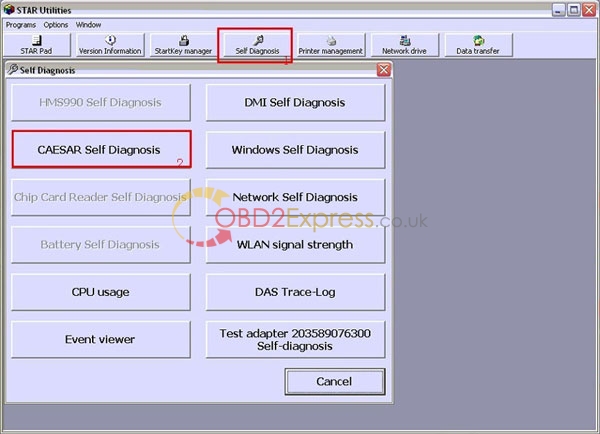 mb sd connect compact 4 technical support 267 21 - How to do the self test for MB SD Connect Compact 4 -