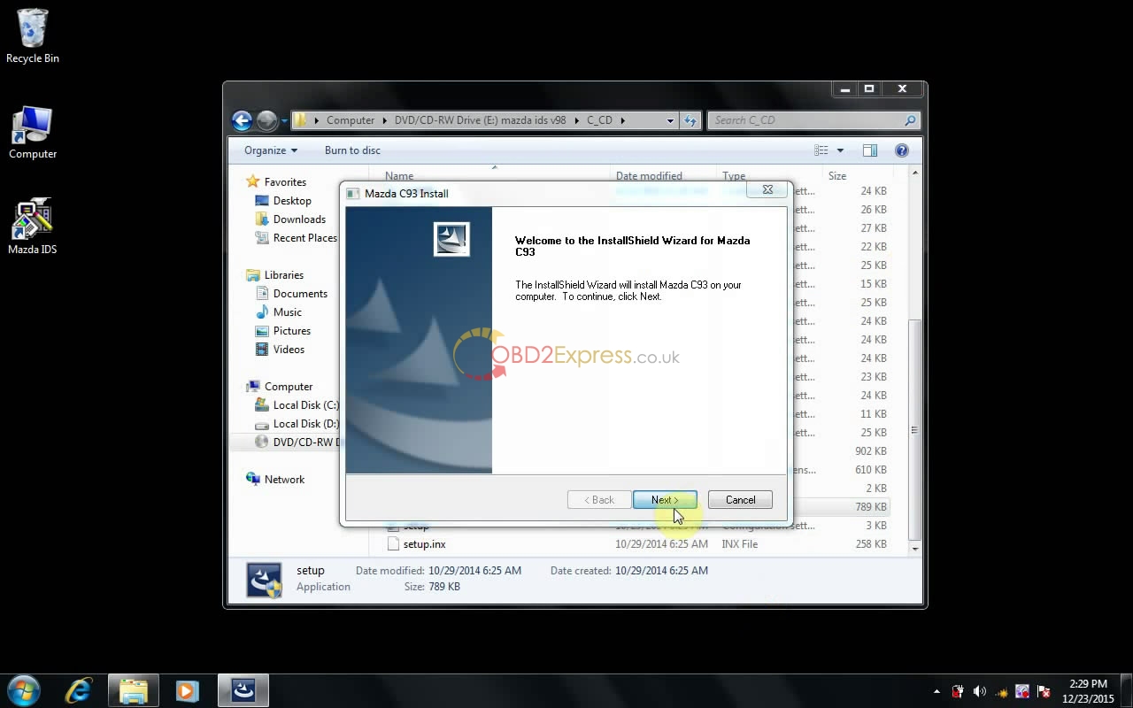 instal MAZDA IDS 98 4 - How to install MAZDA IDS V98 on Win7/ XP -