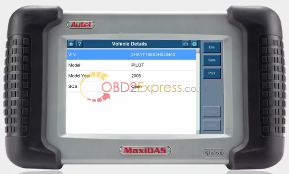 Autel MaxiDAS DS708 5 - How to Replace PCM for 2005 Honda Pilot Using Autel DS708 -