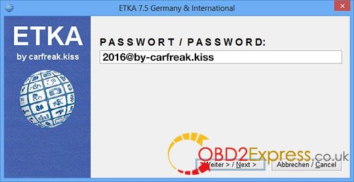 install ETKA 7.4 4 - How to install ETKA 7.4 Electronic Catalogue on WIN 7/8/10 -