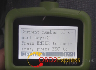 obdstar f100 Mazda CX 5 key programming 16 - Mazda CX-5 add smart key lost by OBDSTAR F100 key programmer -