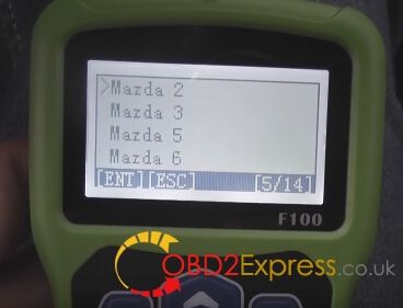 obdstar f100 Mazda CX 5 key programming 6 - Mazda CX-5 add smart key lost by OBDSTAR F100 key programmer -