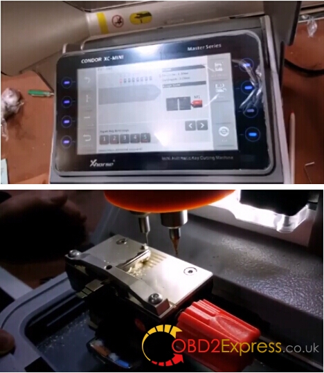 Condor XC MINI Cutting Machine 6 - Steps on Ford key with Condor XC-MINI Cutting Machine -