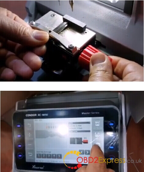 Condor XC MINI Cutting Machine 7 - Steps on Ford key with Condor XC-MINI Cutting Machine -