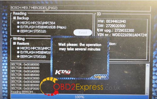 ktag ecu programming tool read w221 s350 ecu 11 - How to read Mercedes W221 S350 Bosch ECU ME9.7 with KTAG? - ktag-ecu-programming-tool-read-w221-s350-ecu-11