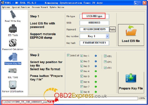 vvdi mb add w246 bga key 15 600x427 - How to use VVDI MB Tool add W246 BAG key via OBD - How to use VVDI MB Tool add W246 BAG key via OBD
