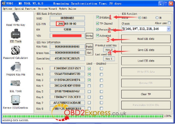 vvdi mb add w246 bga key 2 600x427 - How to use VVDI MB Tool add W246 BAG key via OBD - How to use VVDI MB Tool add W246 BAG key via OBD
