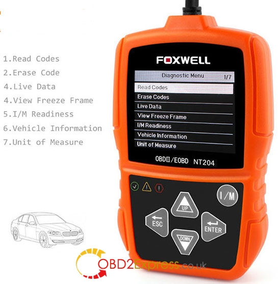 foxwell nt204 diagnostic fault code reader 5 - Foxwell NT204 Multi-language OBDII Fault Code Reader Functions,car list and Language - foxwell-nt204-diagnostic-fault-code-reader-5