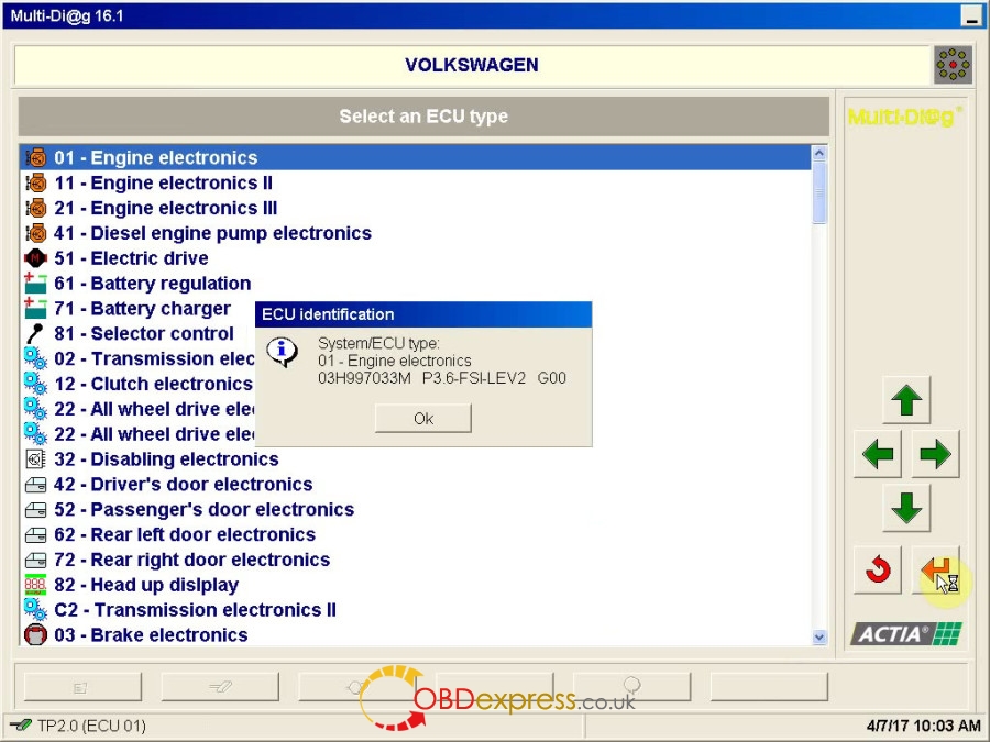 Actia Diagnostics Software