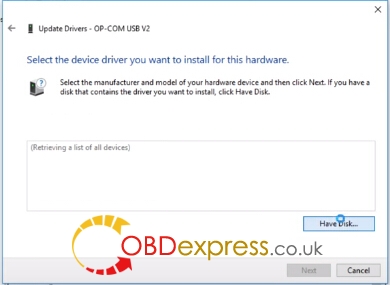 opcom windows 10 10 - VAUX-COM 120309a software driver on Windows 10 - opcom-windows-10 (10)