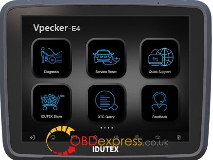vpecker e4 main interface 1 - Vpecker-E4 Professional OBDII Diagnostic Tablet Powerful diagnostic/coding/restting/programming - vpecker-e4-main-interface-1