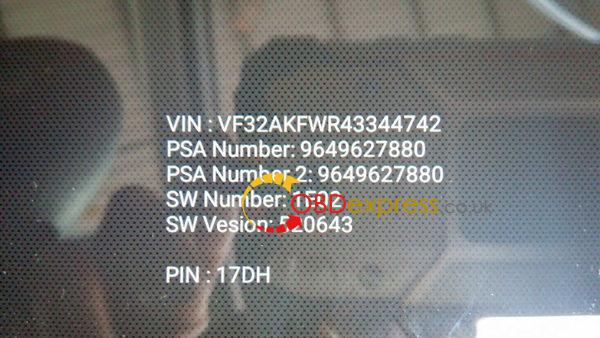 OBDSTAR X300 DP Reads PIN Peugeot 206 1 600x338 - How to copy and program Passat ID48 key - How to copy and program Passat ID48 key