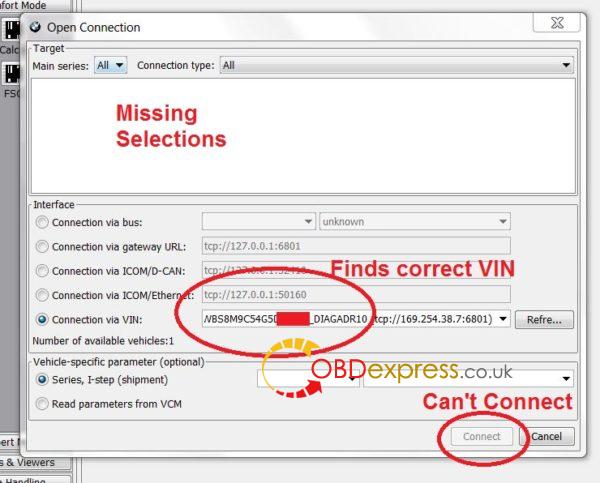 esys connection issue 1 600x483 - (Solved) E-Sys can't connect. Open Connect Target blank.. - (Solved) E-Sys can't connect. Open Connect Target blank..