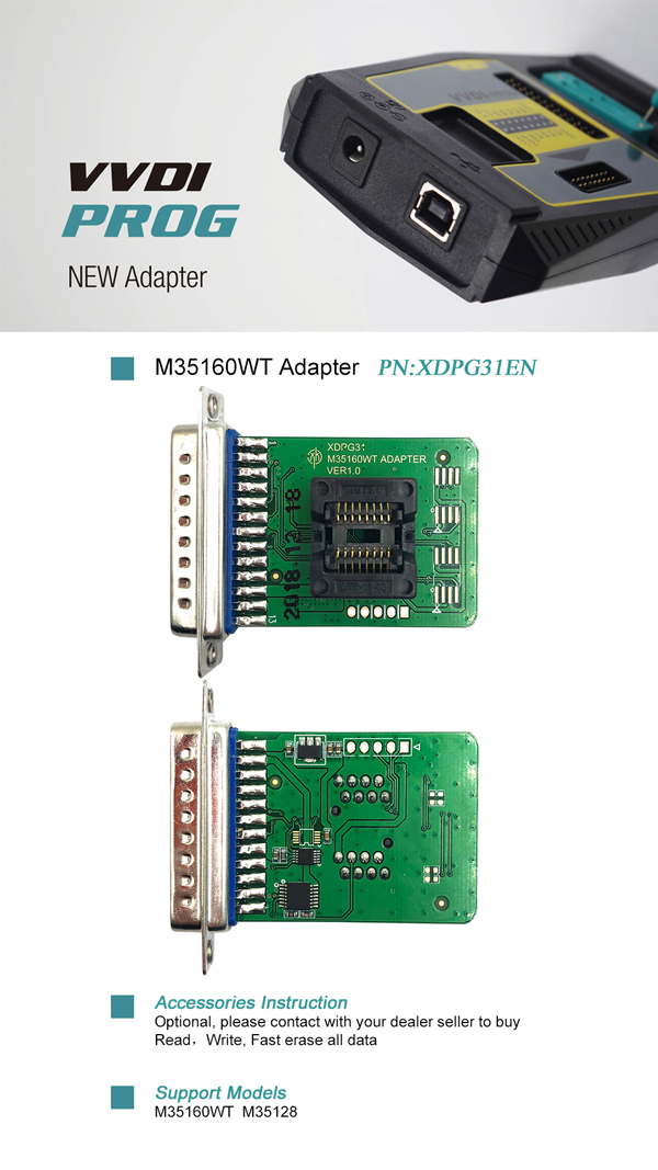 vvdi pro m35160wt adapter 01 1 - VVDI Pro plus M35160WT adapter VS CG Pro plus 35160WT adapter - vvdi-pro-m35160wt-adapter-01
