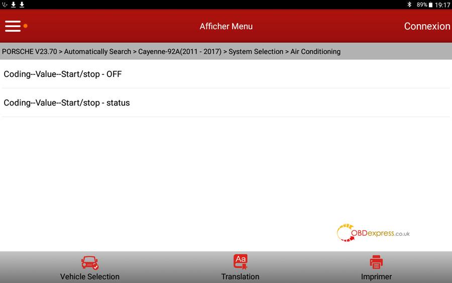 x431 porsche cayenne air conditioning module coding 01 - X431 Cayenne error