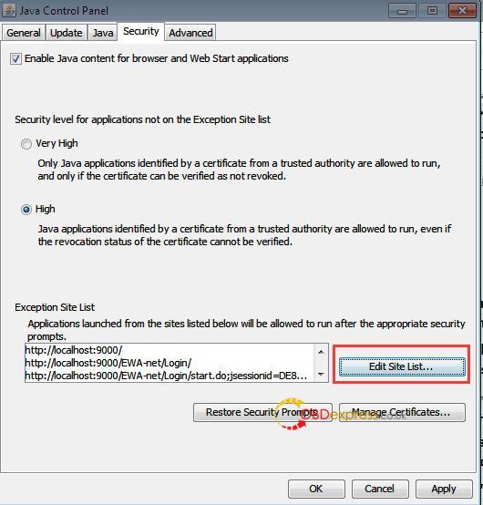 mb star epcnet java security solution 03 - Fixed! MB Star EPC.net error "application blocked by Java Security" - Mb Star Epcnet Java Security Solution 03