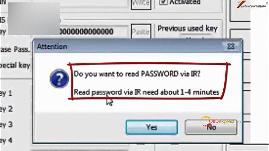 vvdi mb read password on mercedes w203 03 - VVDI MB BGA Tool read password on Mercedes w203 2003 -