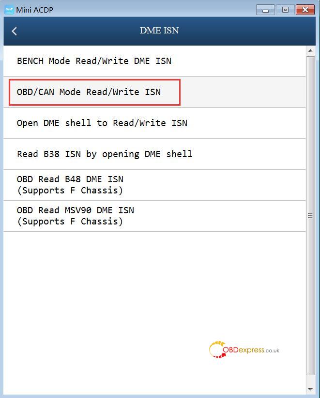 yanhua acdp mini read msd80 msd802 dme isn 08 - Yanhua ACDP Mini Read Write MSD80 / MSD802 DME ISN -