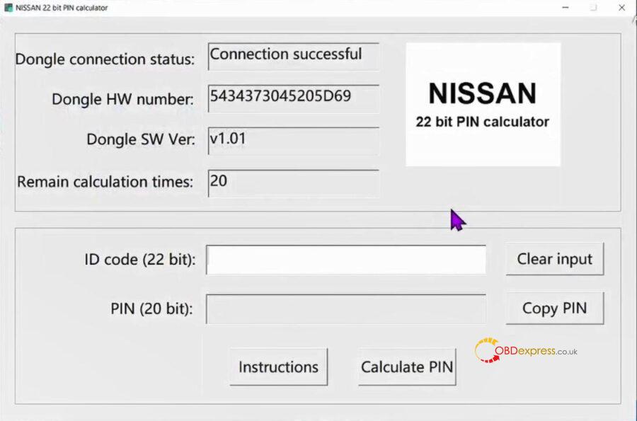 install nissan pincode calculator software 06 900x595 - Download and install Lonsdor Nissan 22-digit PIN Code Calculator Driver - Download and install Lonsdor Nissan 22-digit PIN Code Calculator Driver