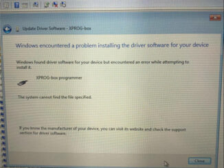 Solve Xprog 6.12 Failed to install Driver Software on Win7