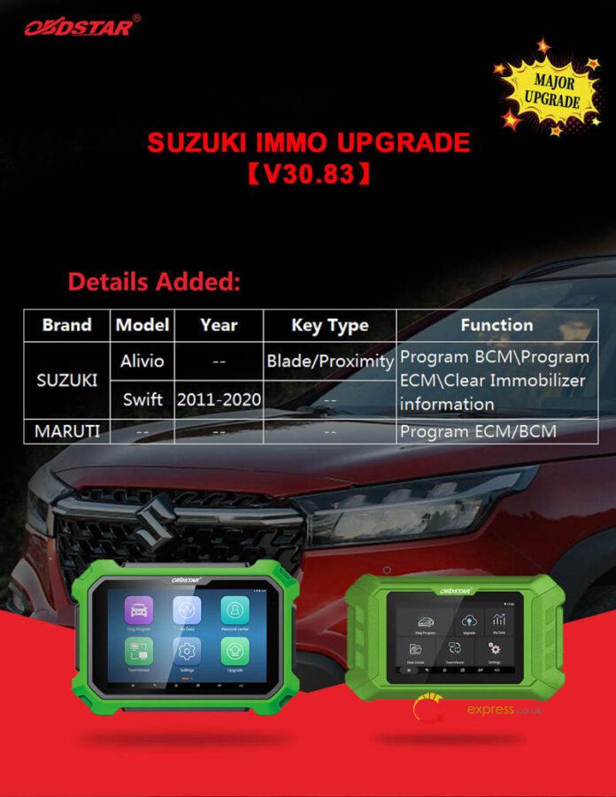 Suzuki IMMO Upgrade 696x900 - OBDSTAR IMMO & ODO Calibration Update: 2020+ Jeep Suzuki Hyundai - OBDSTAR IMMO & ODO Calibration Update: 2020+ Jeep Suzuki Hyundai