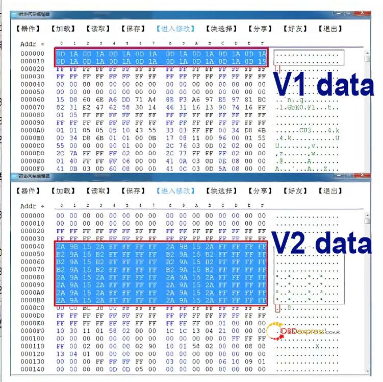 35128 chip V1 and V2 data - Will there be red dots when Yanhua tool erases 35128 chip data? - 35128 chip V1 and V2 data