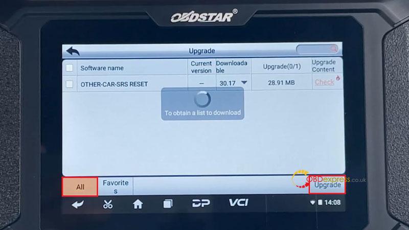 obdstar p50 airbag reset tool registration upgrade guide 8 - OBDSTAR P50 Airbag Reset Tool Registration & Upgrade Guide - OBDSTAR P50 Airbag Reset Tool Registration and Upgrade Guide