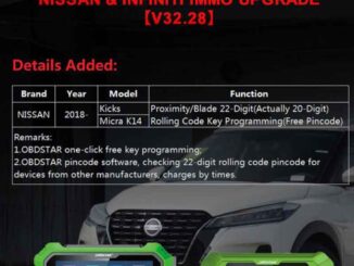 OBDSTAR X300 DP Plus Program 2019 Nissan Kicks Free Pincode