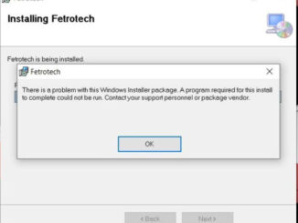Fetrotech Tool_a Problem with This Windows Installer Package