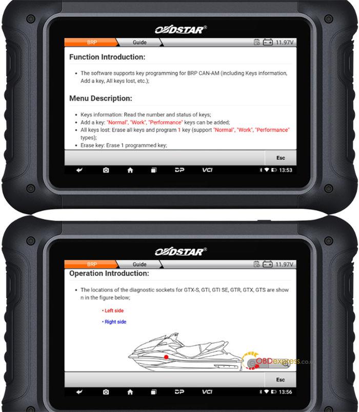 OBDSTAR MK70 user guide 10 - OBDSTAR MK70 User Guide: Main Feature, Vehicle Coverage, Menu Function Display - OBDSTAR MK70 User Guide