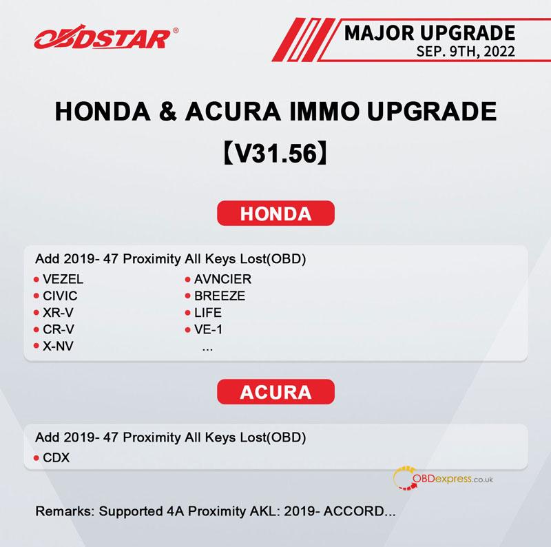 obdstar toyota lexus honda acura immo upgrade in sep 2 - OBDSTAR Toyota Lexus Honda Acura IMMO Upgrade in Sep. - OBDSTAR Toyota Lexus Honda Acura IMMO Upgrade in Sep.