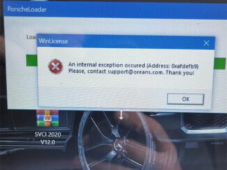 Solve SVCI 2020 PorscheLoader V4.1 Error - An internet exception occurred
