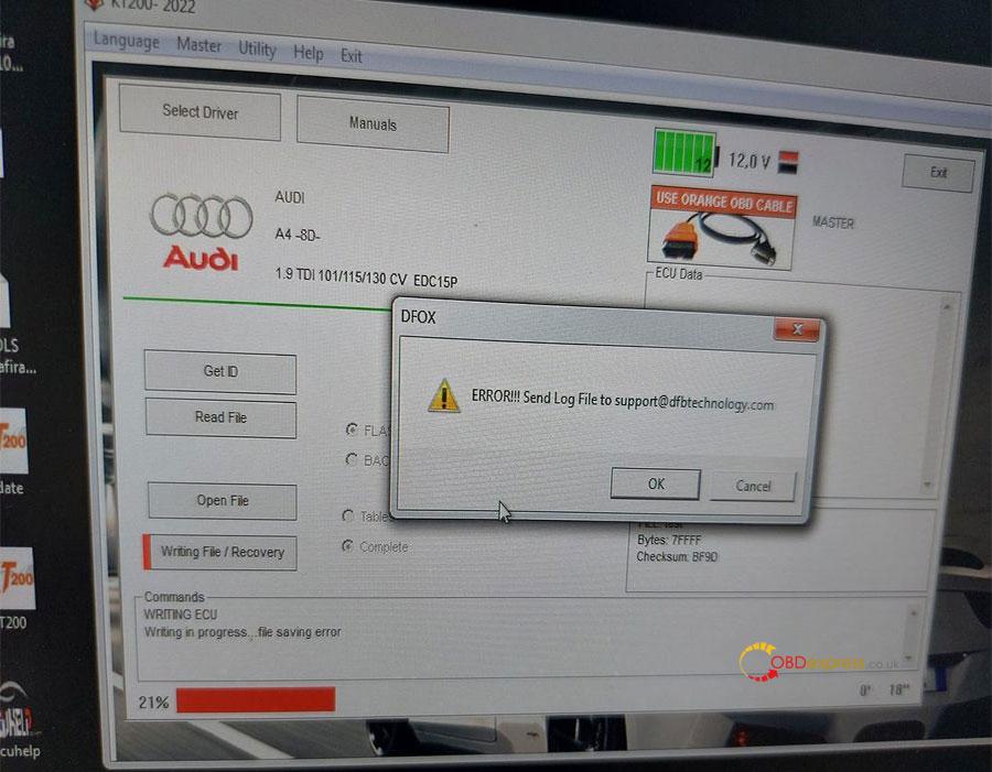 kt200 write audi a4 8d edc15p error solution 1 - How to Solve KT200 Write AUDI A4 8D EDC15P Error? - Solve KT200 Write AUDI A4 8D EDC15P Error