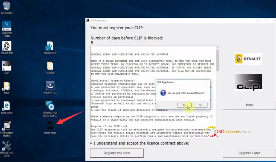 Download and Install Clip V219 for VXDIAG VCX NANO Renault