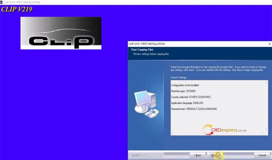 Download and Install Clip V219 for VXDIAG VCX NANO Renault