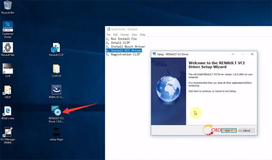 Download and Install Clip V219 for VXDIAG VCX NANO Renault