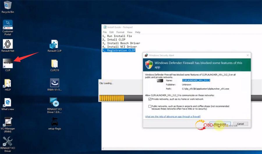 Download and Install Clip V219 for VXDIAG VCX NANO Renault