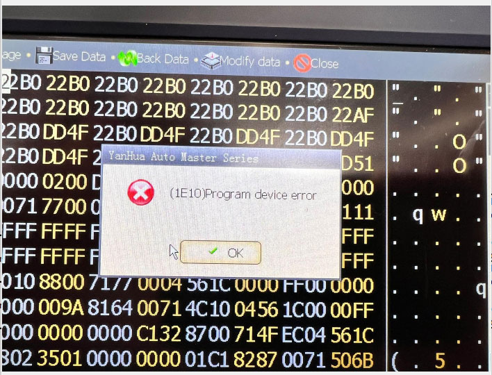 fixed yanhua digimaster 3 1e10 program device error 1 - Fixed: YANHUA Digimaster 3 "(1E10)Program device error" - Fixed YANHUA Digimaster 3 (1E10)Program device error