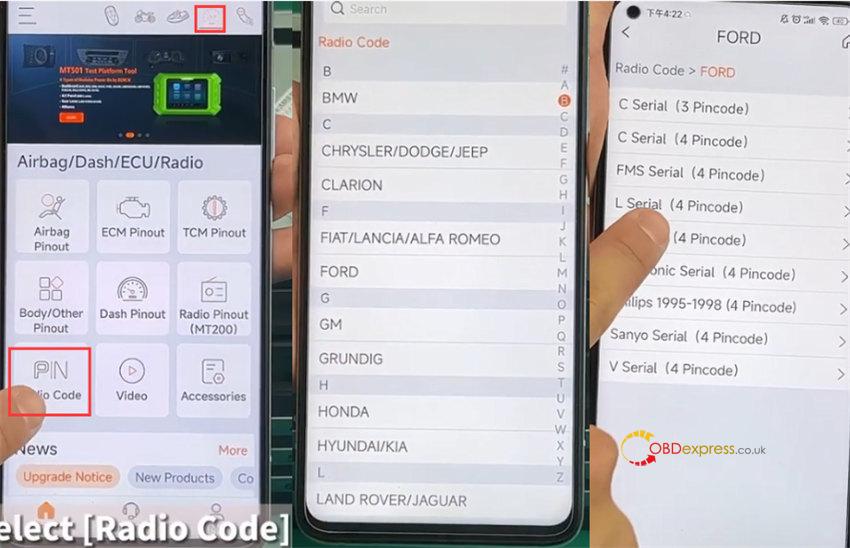 obdstar x300 dp plus query radio pincode 5 - How to Query Radio PinCode with OBDSTAR X300 DP Plus? - Query Radio PinCode with OBDSTAR X300 DP Plus