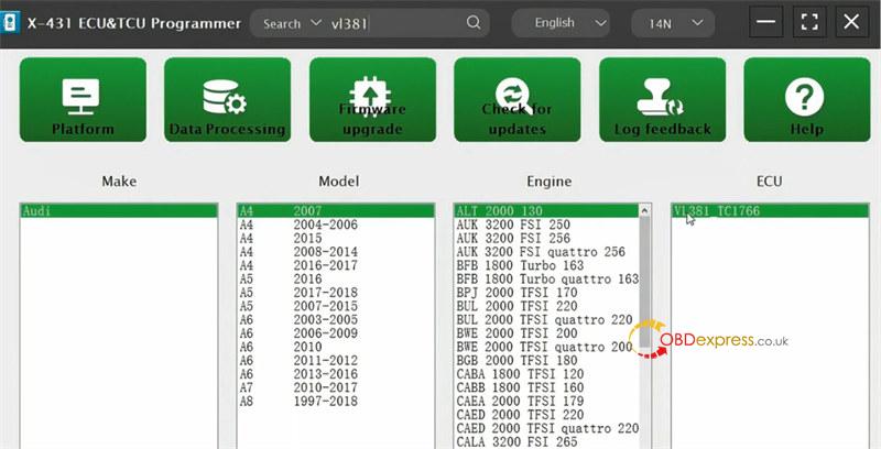 audi al381 gearbox cloned with x431 ecu programmer 2 - Audi AL381 Gearbox Cloned with Launch X431 ECU & TCU Programmer - Audi AL381 Gearbox Cloned with Launch X431 ECU Programmer