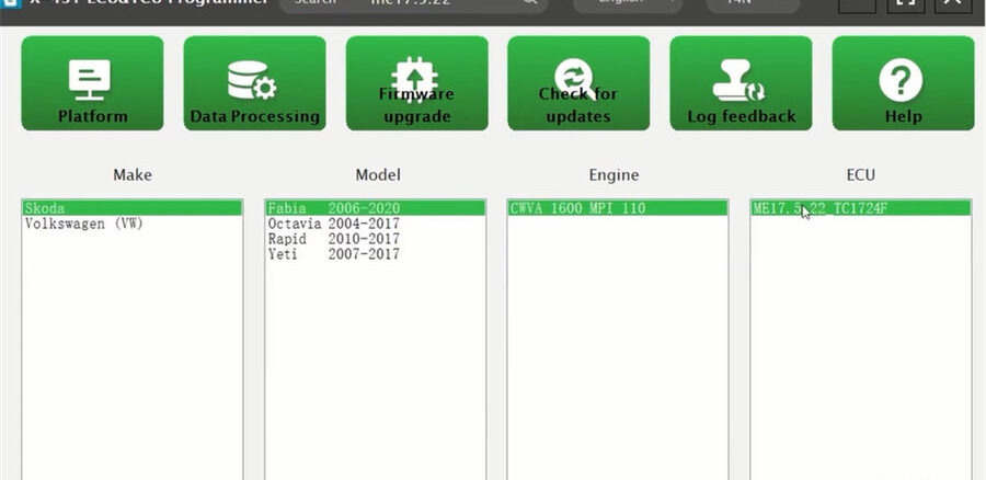 Launch X431 ECU Programmer Clone VW ME17.5.22 Engine Computer