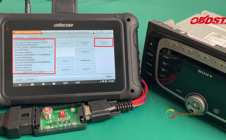 obdstar dc706 read ford sony tms470 radio code 10 - How to Read/ Write Ford SONY TMS470 Radio Code & EEPROM with OBDSTAR DC706? - Read Write Ford SONY TMS470 Radio Code and EEPROM with OBDSTAR DC706
