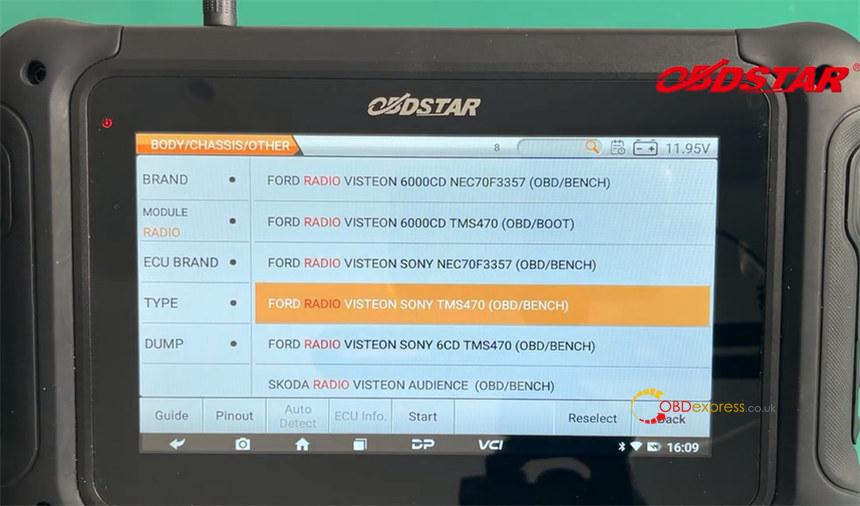 obdstar dc706 read ford sony tms470 radio code 3 - How to Read/ Write Ford SONY TMS470 Radio Code & EEPROM with OBDSTAR DC706? - Read Write Ford SONY TMS470 Radio Code and EEPROM with OBDSTAR DC706
