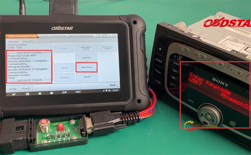 obdstar dc706 read ford sony tms470 radio code 8 - How to Read/ Write Ford SONY TMS470 Radio Code & EEPROM with OBDSTAR DC706? - Read Write Ford SONY TMS470 Radio Code and EEPROM with OBDSTAR DC706